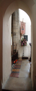 View from the vestry to the south side of the chancel arch February 2011